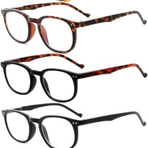 5-Pack Spring Hinges Reading Glasses Includes Sun Readers +1.50