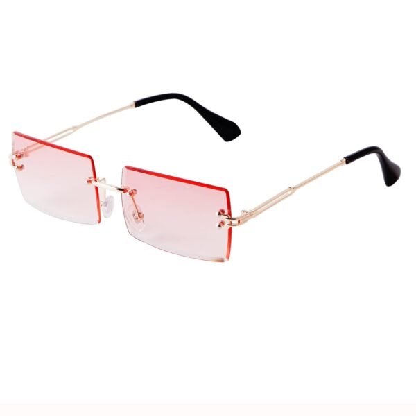 ADEWU Rectangular Rimless Sunglasses Women Men Retro Glasses Vintage UV400 Unisex Ultra Light