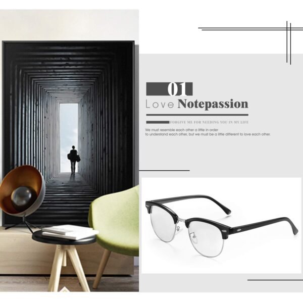 Aroncent Halbrand Lesebrille für Herren und Damen stilvoll und leicht im Retro Look