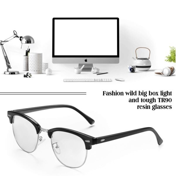 Aroncent Halbrand Lesebrille für Herren und Damen stilvoll und leicht im Retro Look