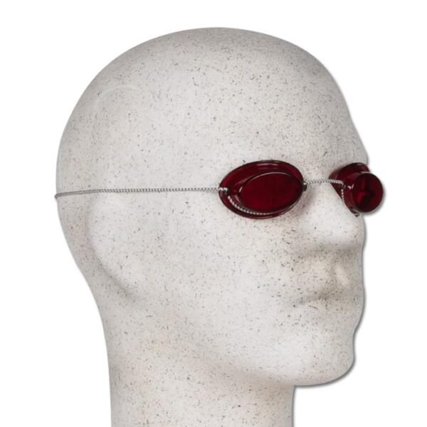 Art of Sun Solarium Schutzbrille rot mit Gummizug sicherer UV-Schutz beim Sonnenbaden