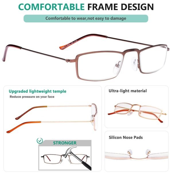 Eyekepper Edelstahl Lesebrille 5er Pack ultraleicht und kratzfest für Damen