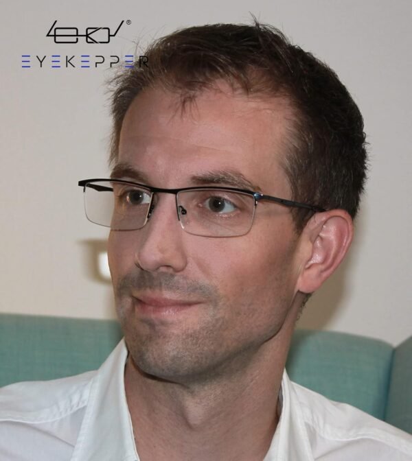 Eyekepper Halbrand Lesebrillen Set für Herren mit Federscharnier und elegantem Design