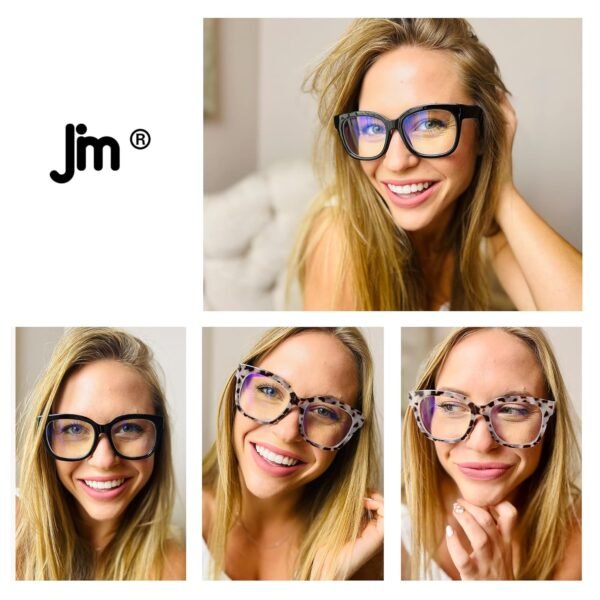 JM Lesebrille mit Blaulichtfilter im 3er-Pack perfekt für Damen und Computerarbeit