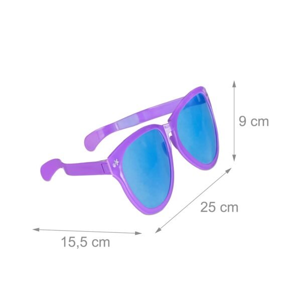 Relaxdays Partybrille mit XXL Sternchen Gläsern perfektes Kostümzubehör für Karneval