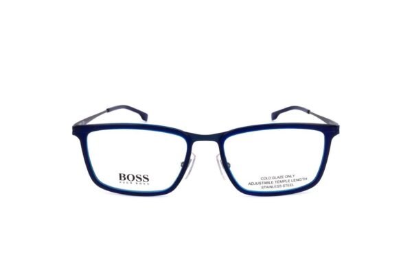 Stylische BOSS 1242 Herren Sonnenbrille aus Edelstahl mit mattem Blau und Top Komfort