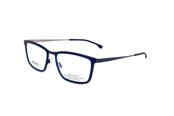 Stylische BOSS 1242 Herren Sonnenbrille aus Edelstahl mit mattem Blau und Top Komfort