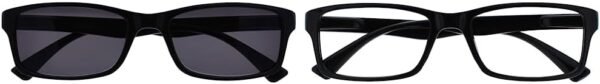 The Reading Glasses Company The Reading Glasses Company Black Sun Reader UV400 Designer Style Men Women S92-1 +1 & The Reading Glasses Company Black Reader Designer Style Men...